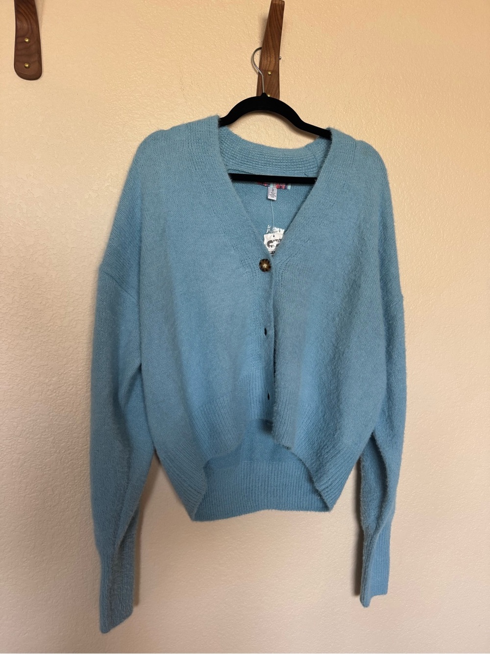 Urban Outfitters Sky Blue V-Neck Button Cardigan